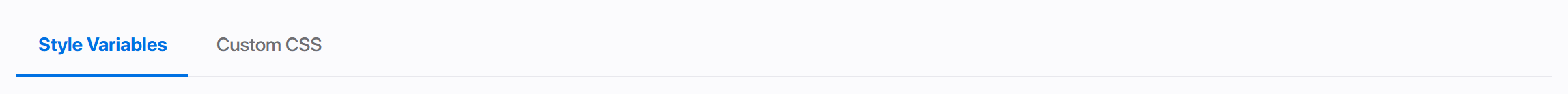 The two top-level tabs.