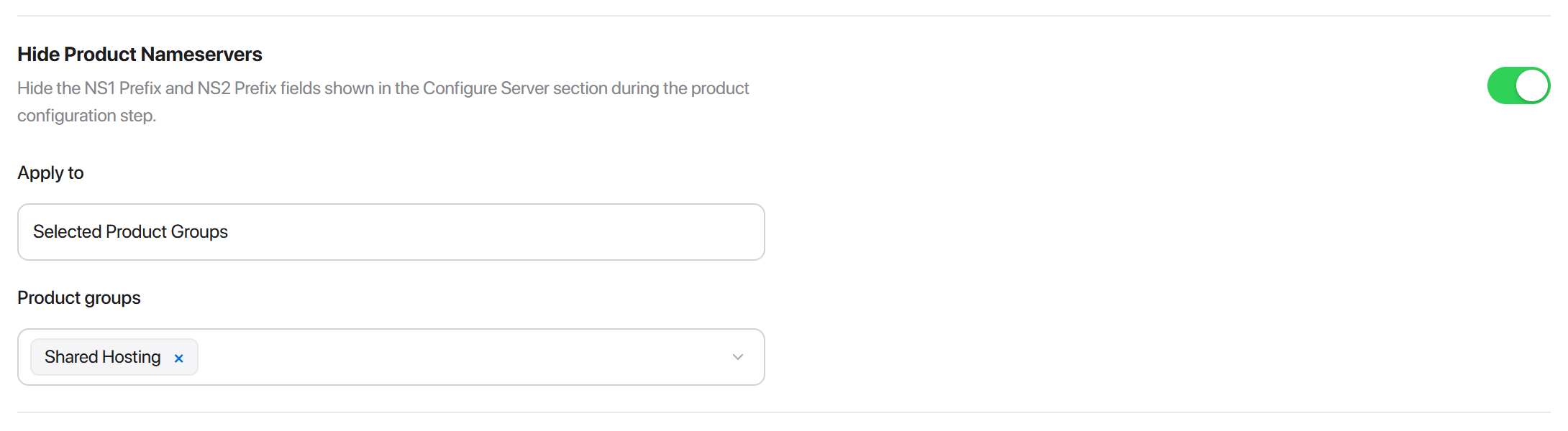 Switched on and narrowed to one product group.